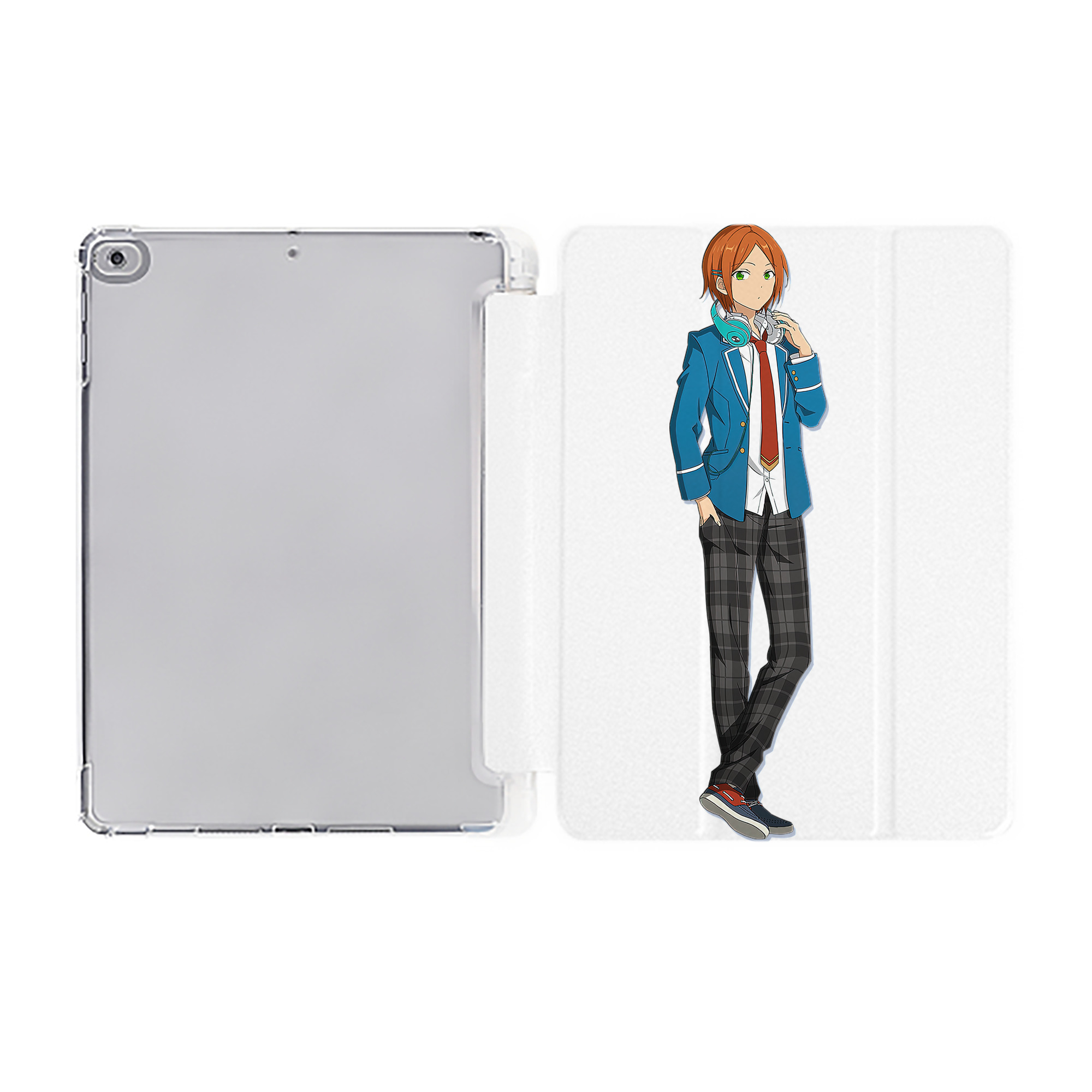 （画像用） あんさんぶるスターズ! Ensemble Stars IPad ケース ペン収納付き 三つ折りスタンド PUレザー×シリコン 対応機種9.5/10.5/10.9インチ